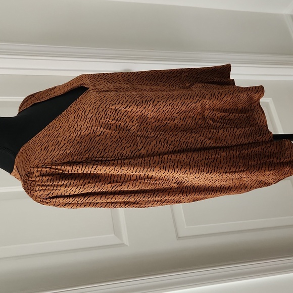Banana Republic Satin Zebra Blouse Size L - Picture 2 of 13
